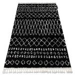 Tapis Berber Ethnic G3802 Noir et Blan Noir - Matière plastique - Textile - 200 x 3 x 290 cm