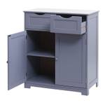 Commode B65 2 tiroirs 2 portes Gris - Bois manufacturé - 70 x 80 x 35 cm