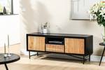 TV-Schrank Viking Schwarz - Massivholz - 140 x 50 x 40 cm