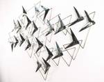 Wanddeko Metall Svelte Arrows Silber - Metall - 147 x 99 x 4 cm