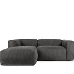 Ecksofa BUFFO 4-Sitzer Grau - Breite: 237 cm - Armlehne beidseitig montierbar - Ecke davorstehend links - Ottomane davorstehend links