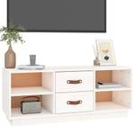 TV-Schrank D458 Weiß - Massivholz - 34 x 40 x 100 cm