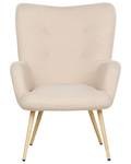 Fauteuil VEJLE Beige - Chêne clair - Fibres naturelles