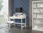 Bureau Hirsa Blanc - Bois massif - 110 x 76 x 69 cm