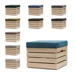 Sitzhocker mit Stauraum NATURE  2er Set Blau