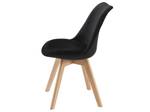 Chaise JODY Lot de 2 Noir - Textile - 58 x 82 x 49 cm