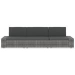 Gartensofa Grau - Metall - Textil - 66 x 52 x 59 cm