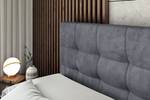 Boxspringbett BERO Steingrau - 180 x 110 cm - H3