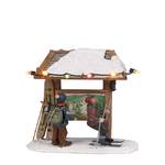 Weihnachtsdorf-Miniatur Skiroute Stein - 8 x 10 x 10 cm