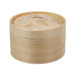 Dampfgarer Bambus 2 Etagen 26 cm Braun - Bambus - Papier - Textil - 26 x 18 x 26 cm