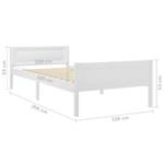 Cadre de lit 3009062-1 Blanc - Largeur : 106 cm