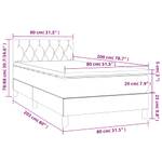 Boxspringbett 3017290-21 Hellgrau - 80 x 203 cm