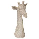 Statuette GIRAFFENKOPF Beige - 15 x 32 x 16 cm