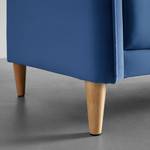 3-Sitzer-Sofa LIVIA Blau - Massivholz - Textil - 176 x 78 x 76 cm