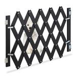 Ausziehbares Hundeabsperrgitter schwarz Schwarz - Bambus - Metall - 109 x 48 x 2 cm