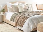 Kuscheldecke PAZARYERI Beige - Braun - Naturfaser - 165 x 1 x 130 cm