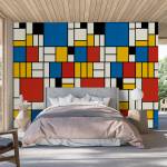 Papier peint, illustration mondrian Papier - 156 x 270 x 1 cm