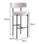 Lot de 2 tabourets de bar LARS Beige