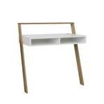 Table de bureau Memo Blanc - En partie en bois massif - 94 x 96 x 50 cm