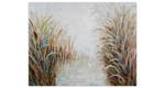 Tableau peint Artère de la nature Marron - Bois massif - Textile - 100 x 75 x 4 cm
