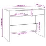 Schreibtisch Weiß - Holzwerkstoff - Massivholz - 101 x 77 x 101 cm