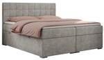 Boxspringbett CARMEN Platingrau - Breite: 120 cm - H4 - Textil