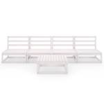 Garten-Lounge-Set (5-teilig) 3009884-1 Weiß - Massivholz - Holzart/Dekor - 70 x 30 x 70 cm