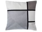 Coussin décoratif WEDELIA Noir - Gris - Blanc - Fibres naturelles - 45 x 12 x 45 cm