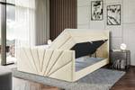 Boxspringbett MILTIO-Z KING Ecru - Breite: 140 cm