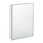 Spiegelschrank Bad Weiß - Glas - Metall - 41 x 56 x 13 cm