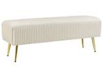 Hocker PATERSON Creme - Gold - Weiß