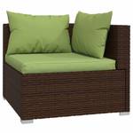 Garten-Lounge-Set (9-teilig) 3013637-2 Braun - Grün - Metall - Polyrattan - 60 x 30 x 60 cm