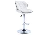 Tabouret de bar CALVIN Lot de 2 Blanc