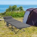 Feldbett Campingbett mit Matratze+Kissen Grau