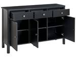 Sideboard OLATE Schwarz - Gold - Holzwerkstoff - 120 x 75 x 39 cm