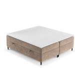 Boxspringbett  Araya II Taschenfederkern Hellbraun - Breite: 180 cm