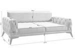 Schlafsofa Monaco 3-Sitzer Sofa Beige - Massivholz - 227 x 82 x 90 cm