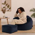 Sitzsack Sessel Aurora mit Hocker Nachtblau