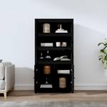 Highboard DE7811 Schwarz - Massivholz - 35 x 154 x 80 cm