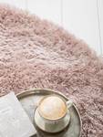 Hochflorteppich rund Lea 1 Pink - Textil - 120 x 6 x 120 cm