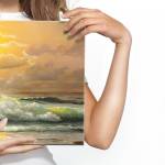 Tableaux MER Coucher de Soleil Ciel 3D 90 x 60 x 60 cm