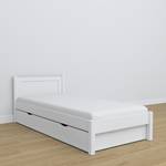 Einzelbett N02 mit Schublade Weiß - 100 x 200 cm