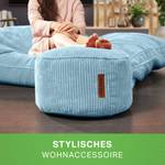 Sitzsack-Hocker Pouf "Cord" 45x25cm Hellblau