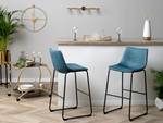 Tabouret de bar FRANKS Noir - Bleu