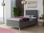 Boxspringbett Gold Mini Grau - Breite: 106 cm