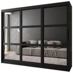 SCHWEBETÜRENSCHRANK MIROR Breite: 250 cm - Schwarz