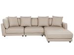 Sofa mit Ottomane SIGTUNA 2-tlg Beige - Schwarz