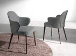 Stuhl aus Kunstleder Stahl und Stoff