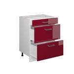 Unterschrank R-Line Hochglanz Bordeaux