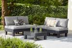 Loungeset Elements Grau - Kunststoff - 74 x 80 x 200 cm